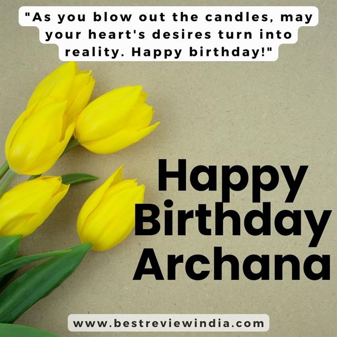 Read more about the article Happy Birthday Archana Wishes with Cake, Status & Quotes Images