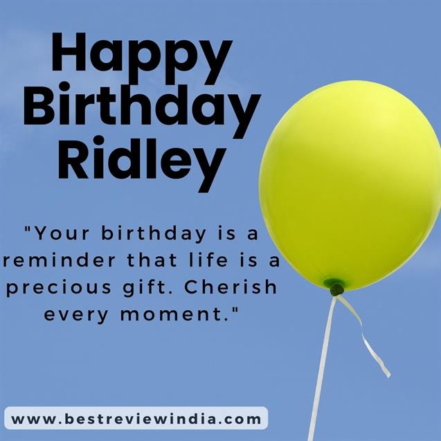 Read more about the article Happy Birthday Ridley Wishes with Cake, Status & Quotes Images