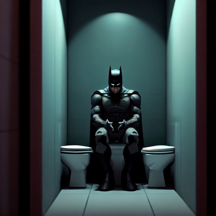 Images of Batman Sitting in the Cubical