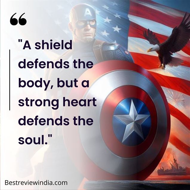 A graphic design of Captain America with his emblematic quote: 'I'm loyal to nothing, General... except the Dream.