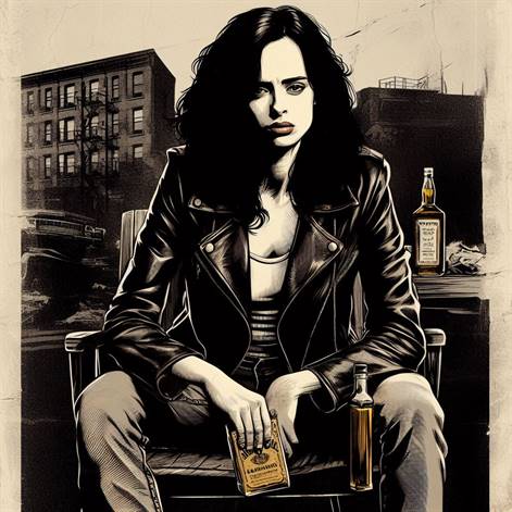 "A powerful image of Jessica Jones, reflecting her complex and compelling character."