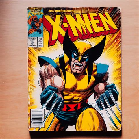 "A close-up of Wolverine's adamantium claws, gleaming in the light."