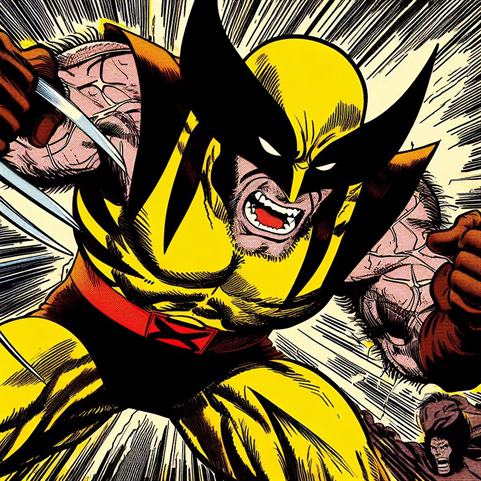 "A classic comic book cover featuring Wolverine, highlighting his wild nature and unstoppable spirit."
