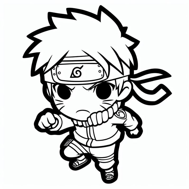 Outline Clipart Images of Chibi Naruto