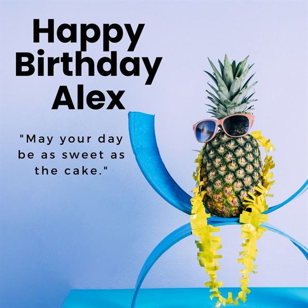 Read more about the article Happy Birthday Alex Wishes with Cake, Status & Quotes Images