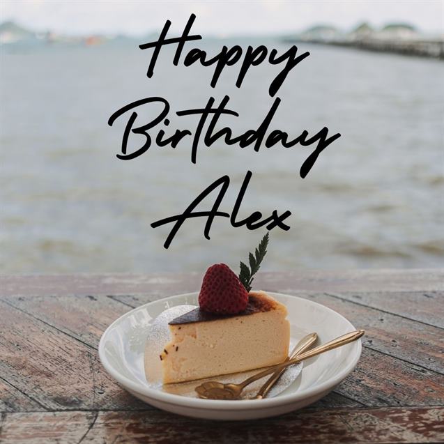 Happy Birthday Alex Wishes with Cake, Status & Quotes Images