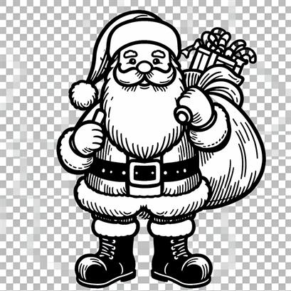 Read more about the article Outline Clipart Images of Santa