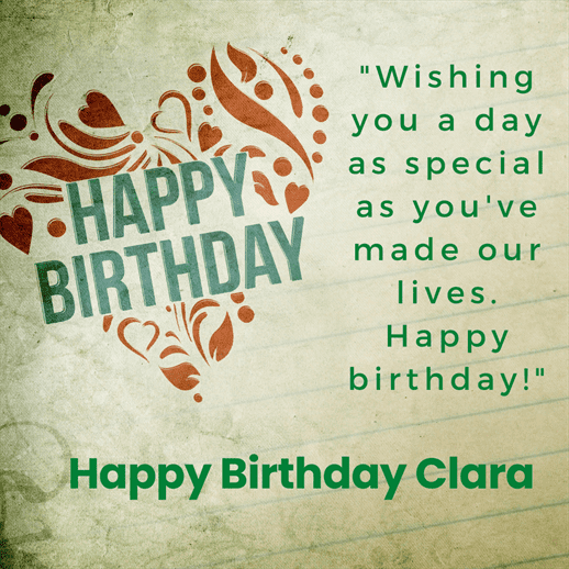 Happy Birthday Clara