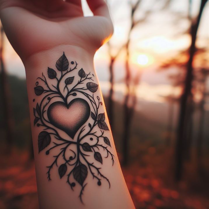Read more about the article Images of Heart Shape Tattoo in Wrist