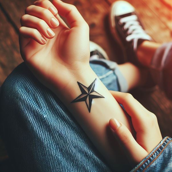 Images of Star Tattoo in Wrist