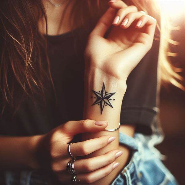 Images of Star Tattoo in Wrist