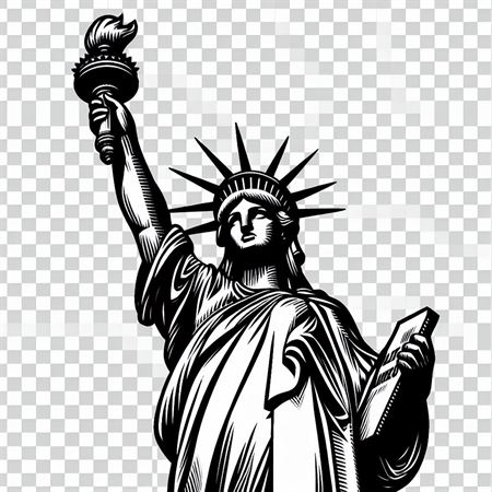 Outline Clipart Images of Statue of Liberty