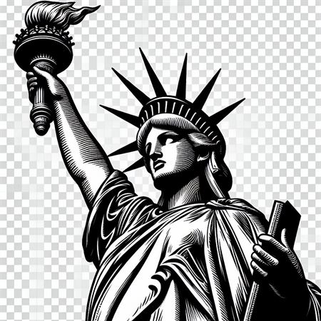 Outline Clipart Images of Statue of Liberty